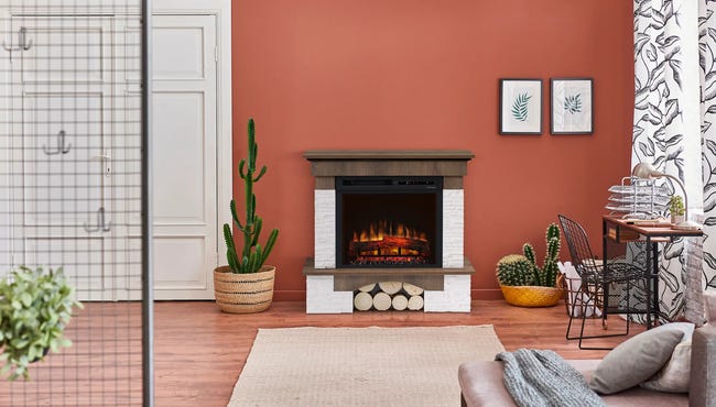 Kominek elektryczny PORTO ciemny orzech DIMPLEX