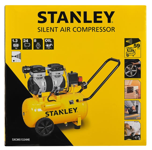 Kompresor bezolejowy STANLEY 24 l 8 bar
