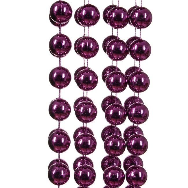 Korale świąteczne 270cm x 2mm fioletowe