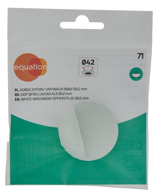 Korek do zlewozmywaka i umywalki UMYWALKOWY 43 mm EQUATION