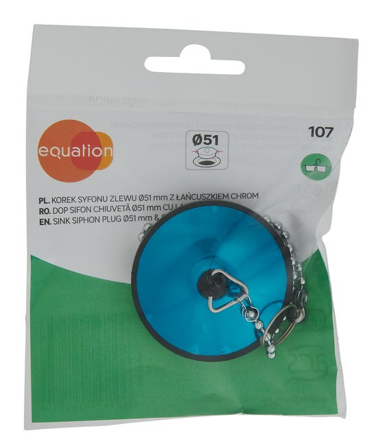 Korek do zlewozmywaka i umywalki ZLEWOZMYWAKOWY 52 mm EQUATION
