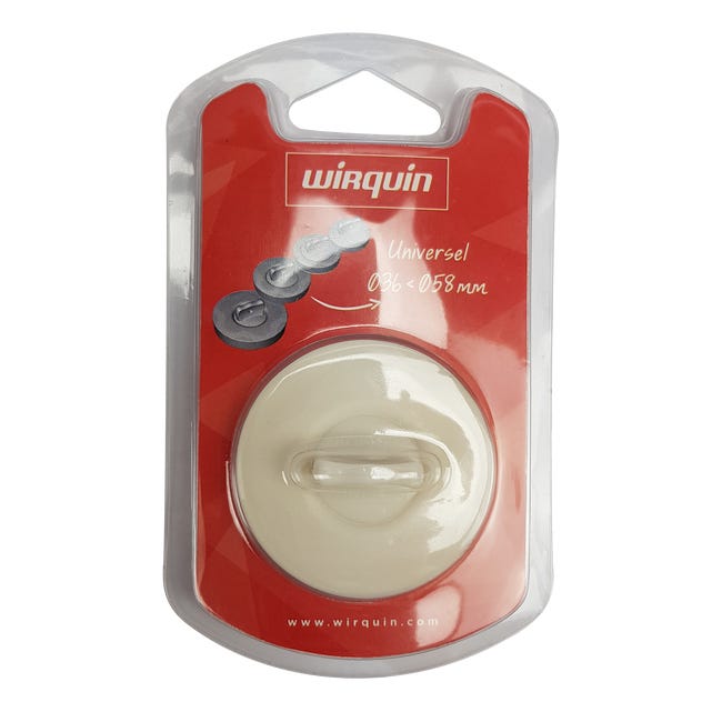 Korek spustowy 36 mm-58 mm DO ZLEWOZMYWAKA I UMYWALKI BIAŁY WIRQUIN