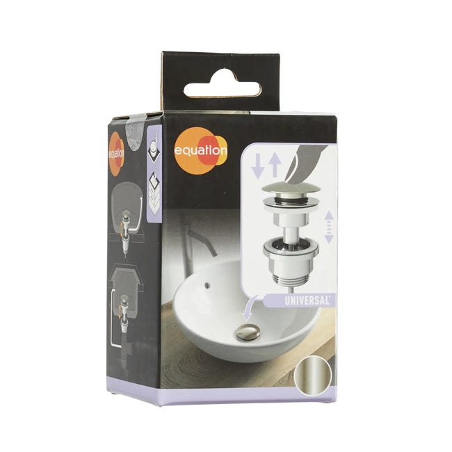 Korek spustowy ADJUSTABLE KLIK-KLAK regulowany nikiel EQUATION