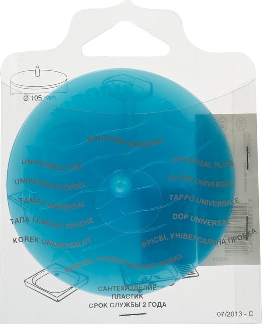 Korek spustowy do zlewozmywaka i umywalki FRISBY 105 mm WIRQUIN