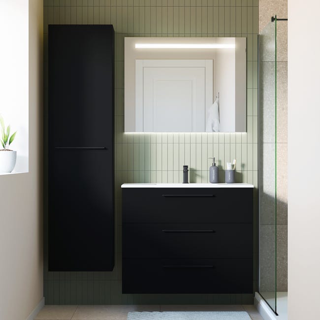 Korpus słupka modułowego Remix Black Mat 173 x 45 x 33 Sensea