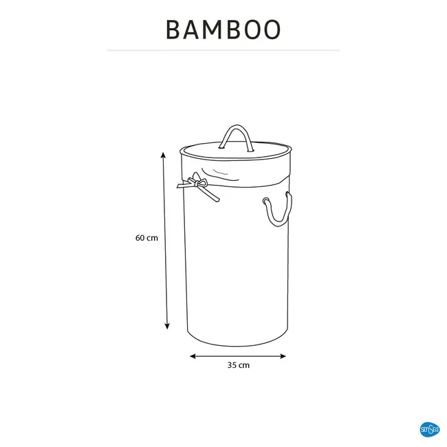 Kosz na bieliznę Bamboo 60 L Sensea