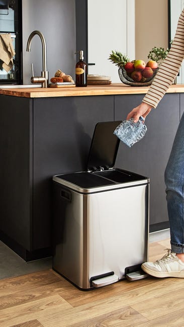Kosz na śmieci Smart 2 x 15 l inox Delinia