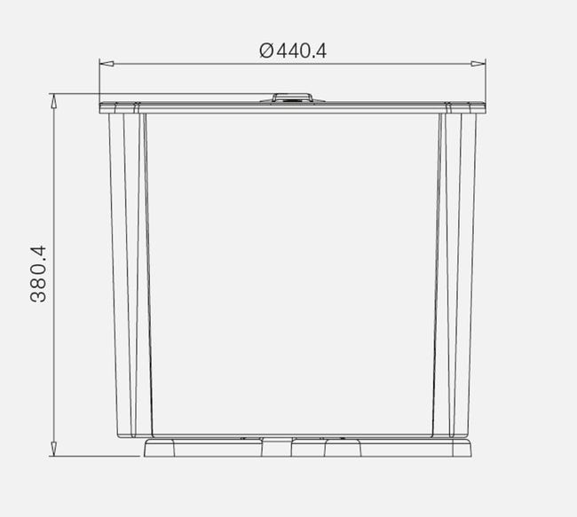 Kosz na śmieci do segregacji Ecobin 3 x 11.7 l Multim
