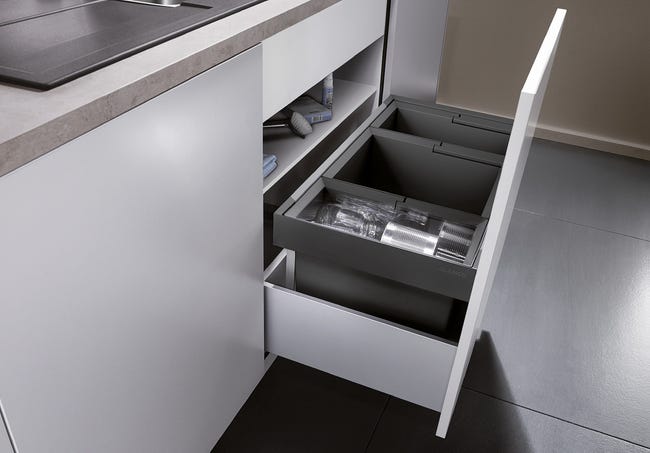 Kosz na śmieci do zabudowy Flexon II 80 30 +19 + 16 l Blanco