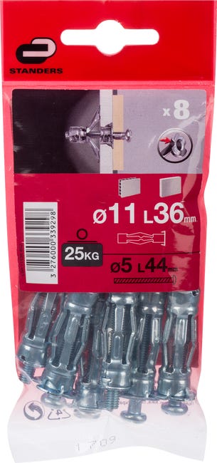 Kołek do GK Molly 11 x 36 mm 8 szt. Standers