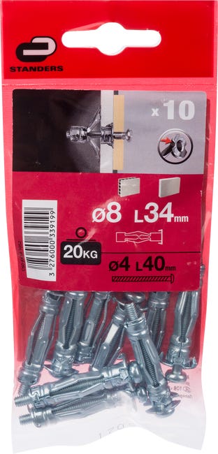 Kołek do GK Molly 8 x 34 mm 10 szt. Standers