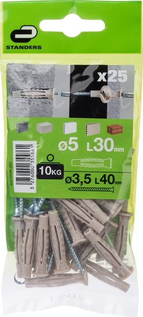 Kołek uniwersalny 5 x 30 mm 25 szt. Standers