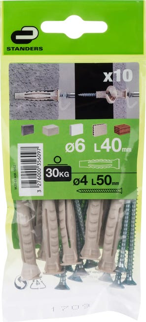 Kołek uniwersalny 6 x 40 mm 10 szt. Standers