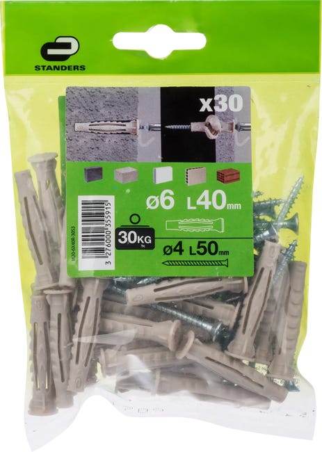 Kołek uniwersalny 6 x 40 mm 30 szt. Standers