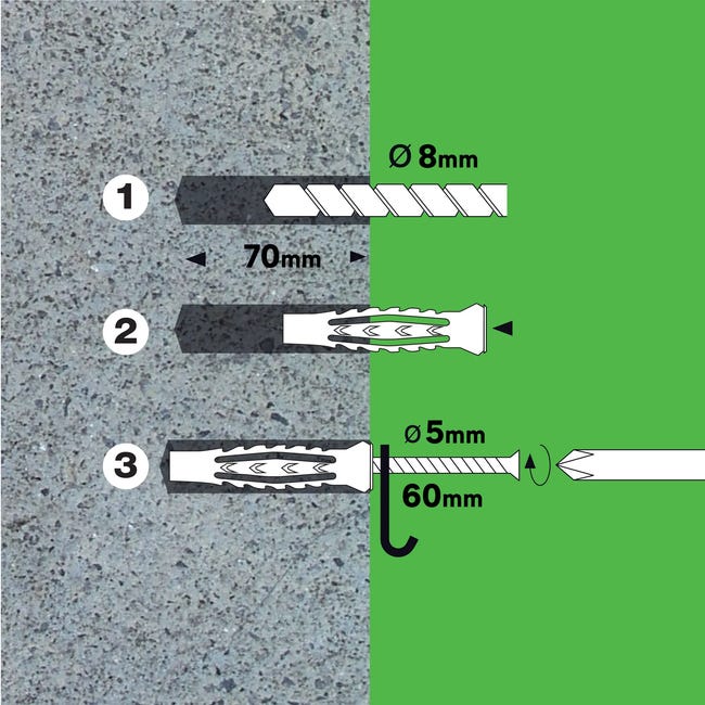 Kołek uniwersalny 8 x 50 mm 50 szt. Standers