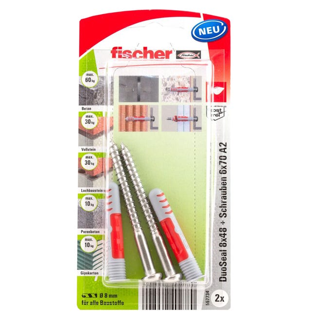 Kołek uniwersalny DuoSeal 8 x 48 mm 2 szt. Fischer