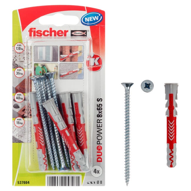 Kołek uniwersalny S K NV Duopower 8 x 65 mm 4 szt. Fischer