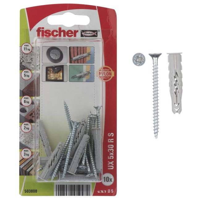 Kołek uniwersalny UX RSK  5 x 30 mm 10 szt. Fischer