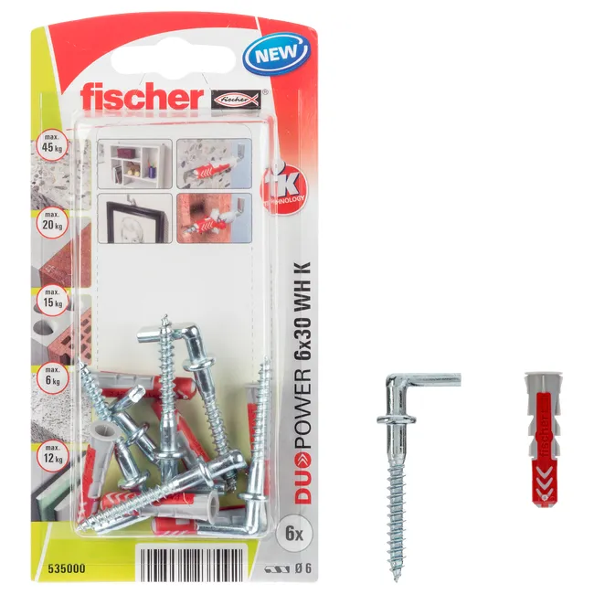 Kołek uniwersalny WH K NV Duopower 6 x 30 mm 6 szt. Fischer