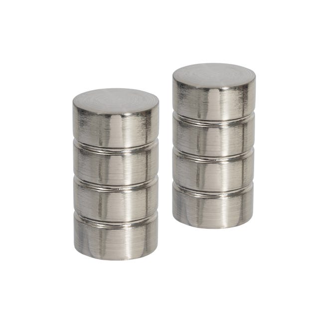 Końcówka do karnisza 3 Frezy efekt stali 19 mm 2 szt.