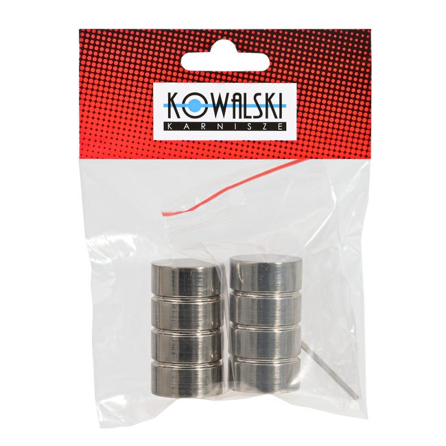 Końcówka do karnisza 3 Frezy efekt stali 19 mm 2 szt.