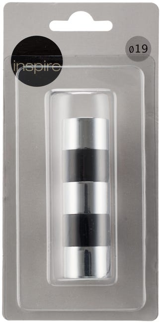 Końcówka do karnisza Dance chrom z czarnym 19 mm Inspire