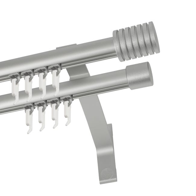 Końcówka do karnisza Frez srebrna inox 20 mm