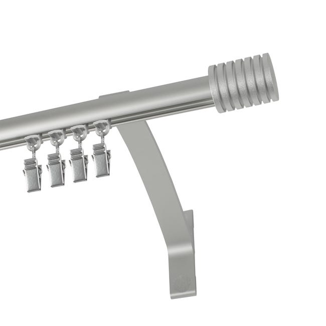 Końcówka do karnisza Frez srebrna inox 20 mm