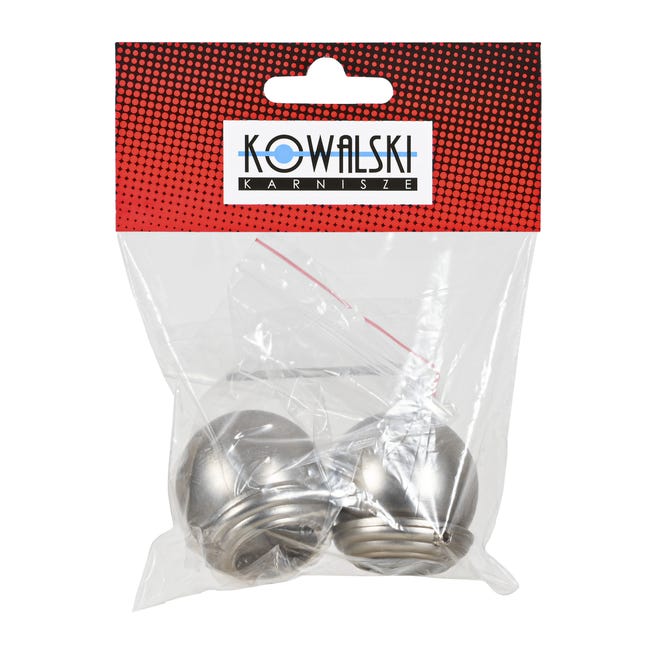 Końcówka do karnisza Gałka chrom satyna 19 mm 2 szt.