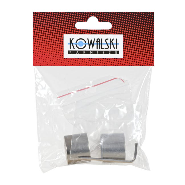 Końcówka do karnisza Luna chrom satyna 19 mm 2 szt.