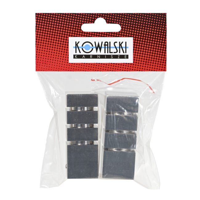 Końcówka do karnisza Nordic efekt stali 19 mm 2 szt.