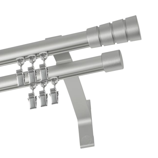 Końcówka do karnisza Stożek srebrna inox 20 mm