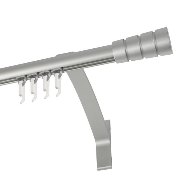 Końcówka do karnisza Stożek srebrna inox 20 mm