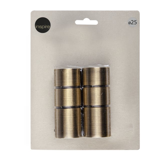 Końcówka do karnisza Walec antyczny mosiądz 25 mm 2 szt. Inspire