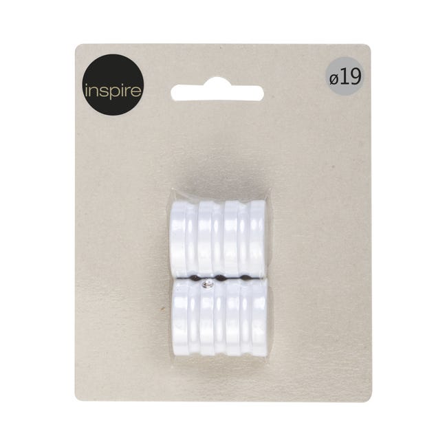 Końcówka do karnisza Walec biały mat 19 mm 2 szt. Inspire