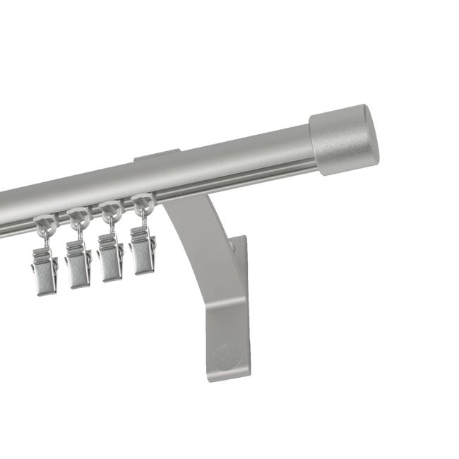Końcówka do karnisza zaślepka srebrna inox 20 mm
