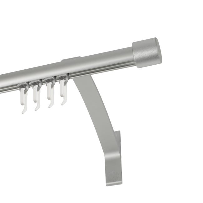 Końcówka do karnisza zaślepka srebrna inox 20 mm