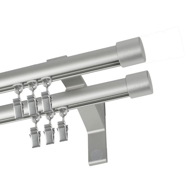 Końcówka do karnisza zaślepka srebrna inox 20 mm
