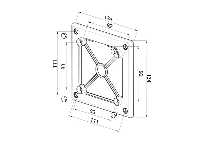 Kratka do frontu KWADRATOWA 100 mm BIAŁY EQUATION