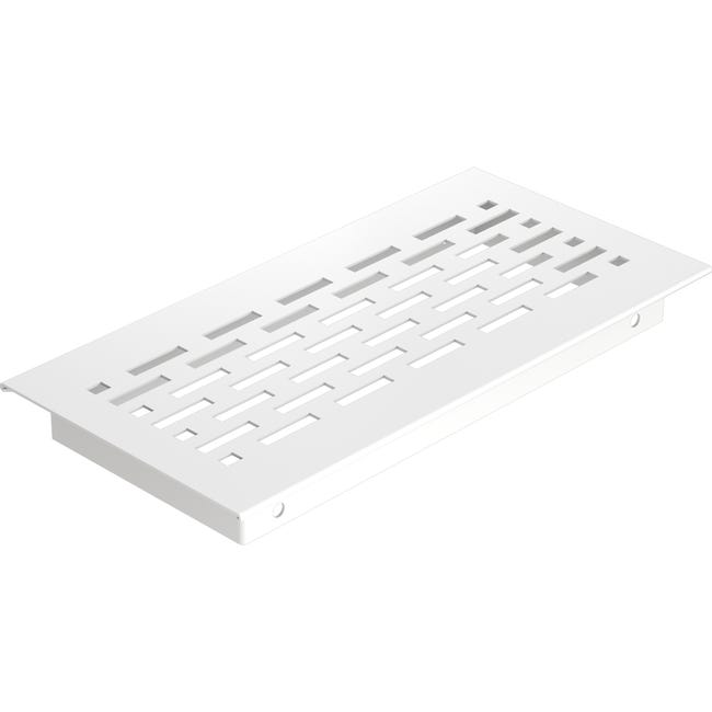Kratka kominkowa PODŁOGOWA 22 x 11 cm BIAŁA KNAP