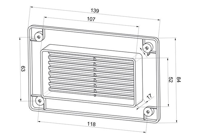 Kratka wentylacyjna 55 X 110 mm brązowa EQUATION