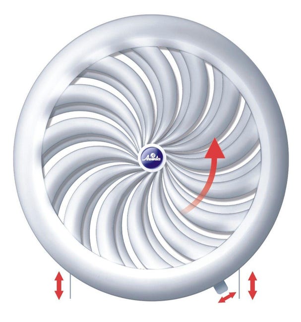 Kratka wentylacyjna OKRĄGŁA Z ŻALUZJĄ 100 mm biała EQUATION
