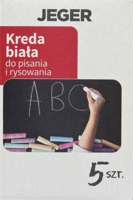 Kreda do pisania i rysowania biała 5 szt. JEGER