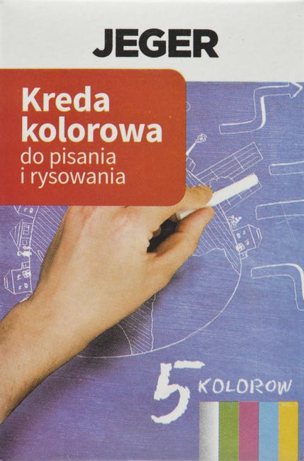 Kreda do pisania i rysowania kolorowa 5 szt. JEGER
