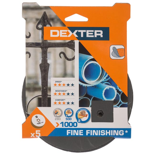 Krążek ścierny NA RZEP 6 OTW P1000 150 mm DEXTER