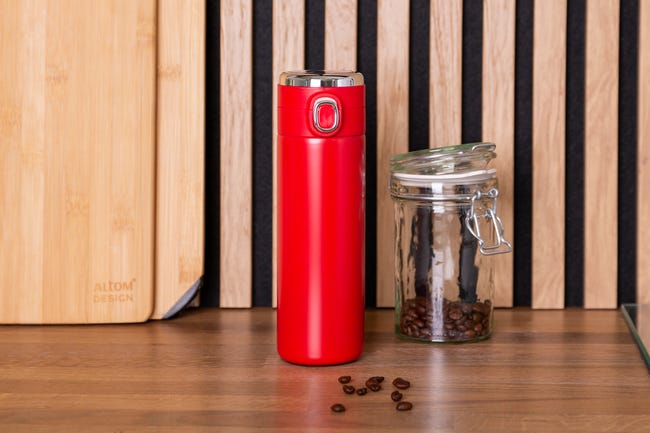 Kubek termiczny z wyświetlaczem LED czerwony 420 ml Altom Design