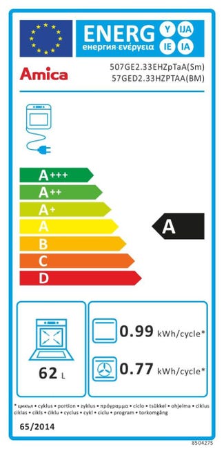 Kuchenka wolnostojąca gazowo - elektryczna 57GED2.33HZPTAA Amica