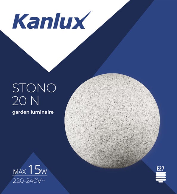 Kula ogrodowa stojąca Stono E27 śr. 20 cm IP65 Kanlux