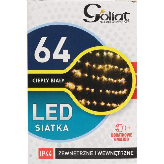 Kurtyna zewnętrzna figurki 1x1m 64 LED ciepła biel