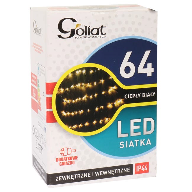 Kurtyna zewnętrzna figurki 1x1m 64 LED ciepła biel
